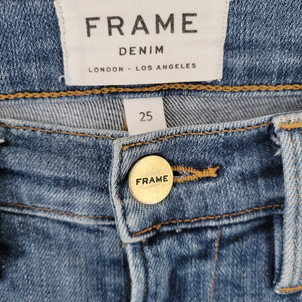 Frame Denim Le High Skinny High Waist Crop In Hazelwood Sz 25 - Picture 2 of 11